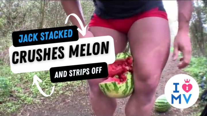 Smashing Watermelon and Flexing Outdoors
