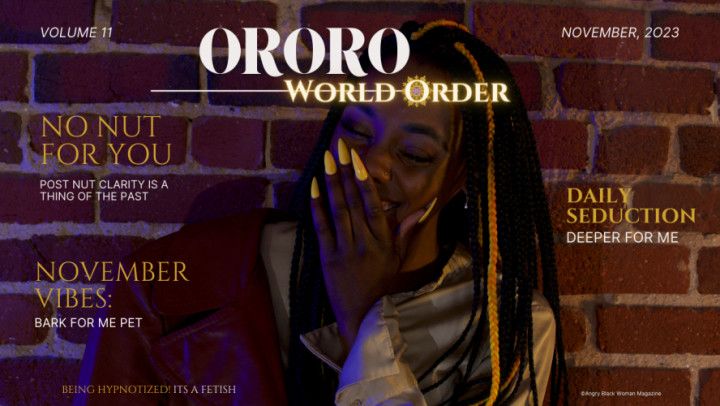 Ororo World Order Vol. 11 - No Nutting