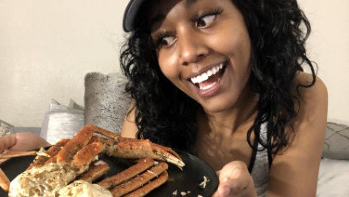 My First MUKBANG! Crablegs and Anime