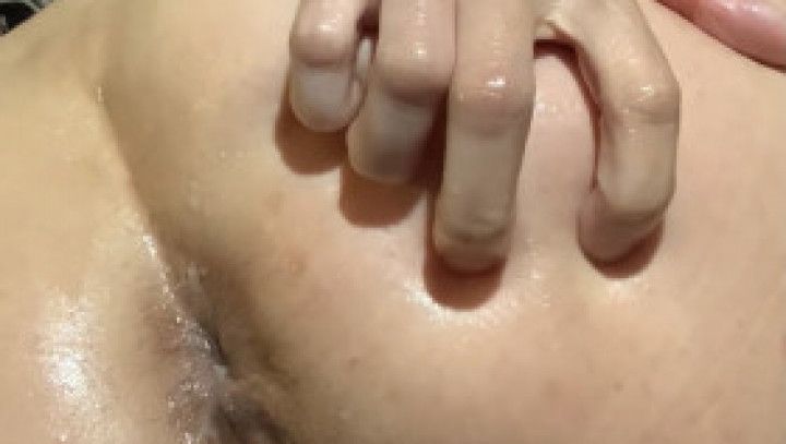 Close up me fingering my tight ass