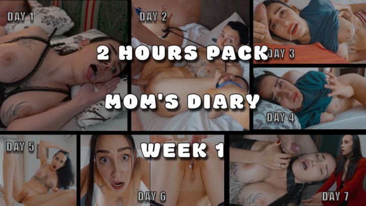 Mom's Diary Pack #1 | 7 Days of my life | MILF with Stepson