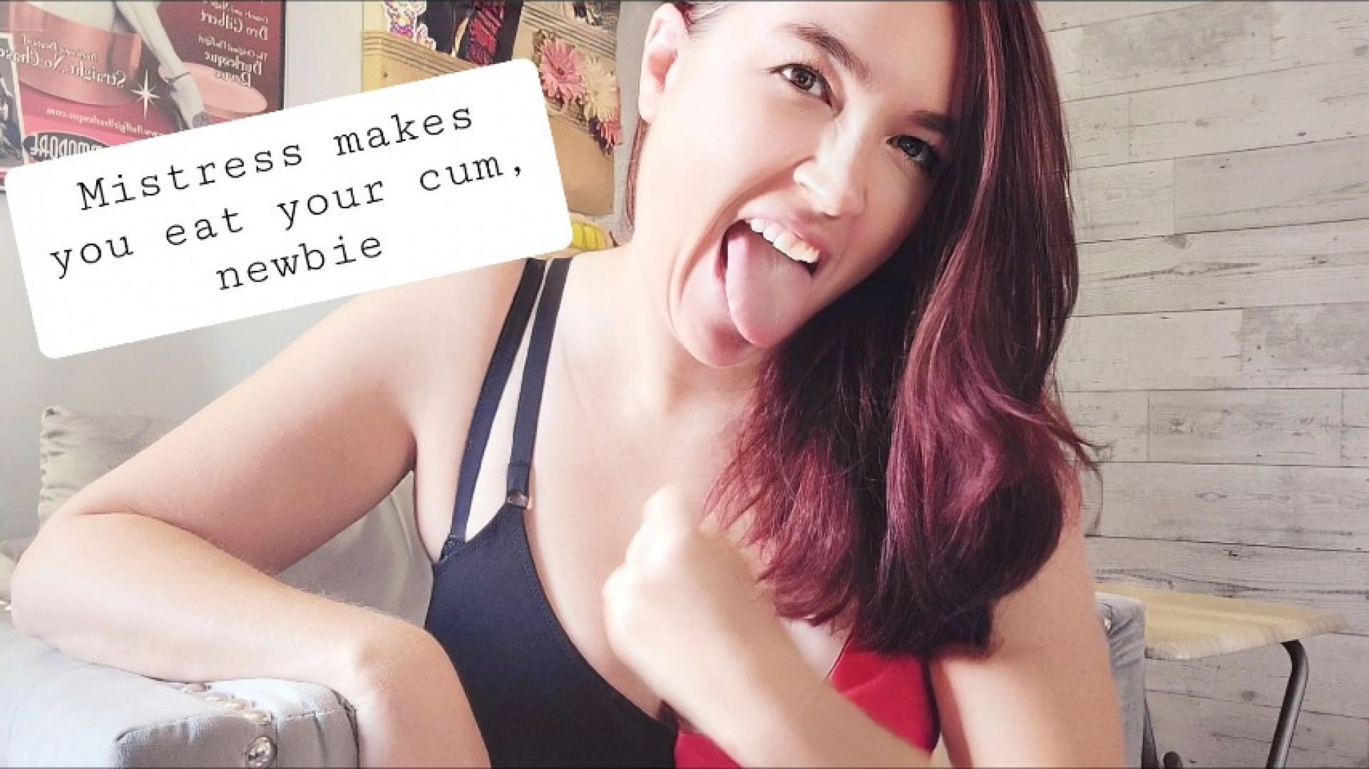 Mistress makes you eat your cum, newbie