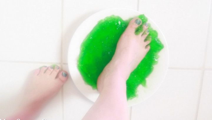 Green Slime Naked Feet