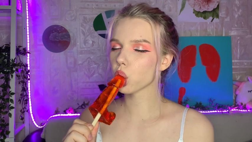 Candy licking