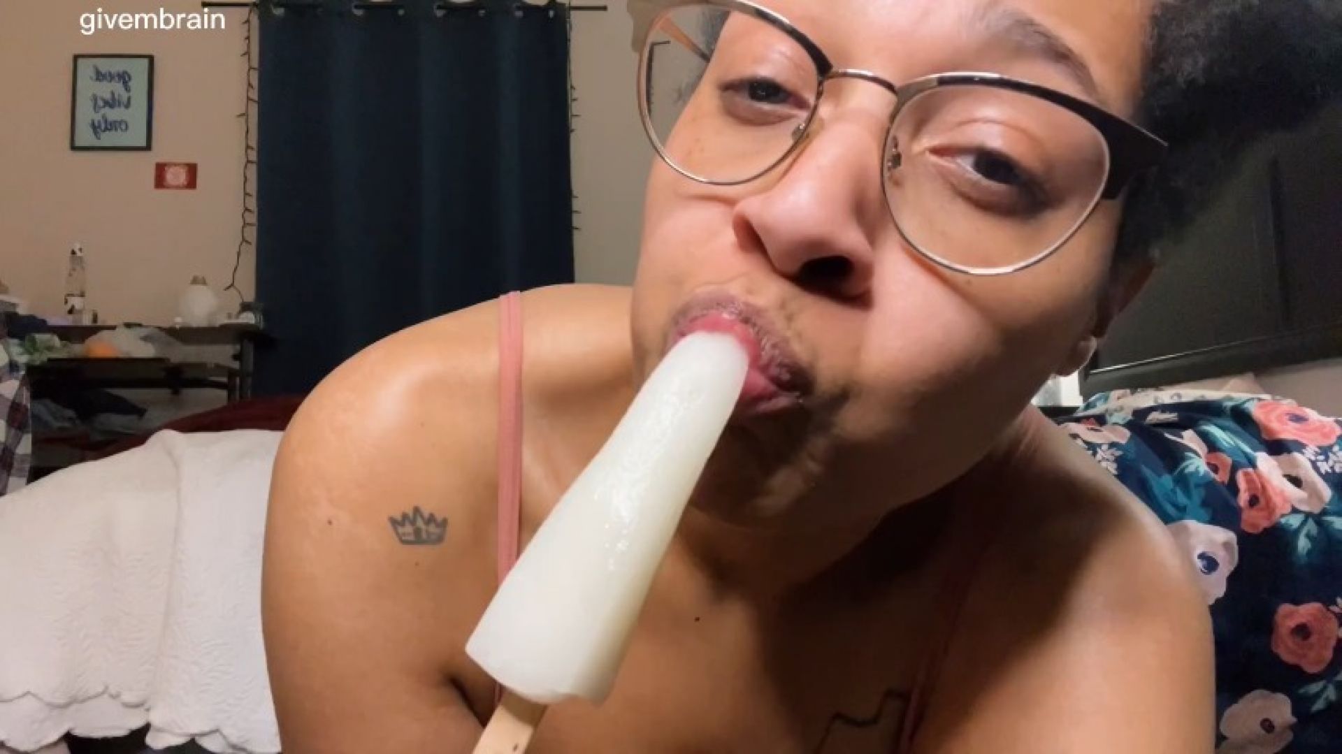 Seductively Sucking &amp; Licking Tangy Cold Ice Pop Free