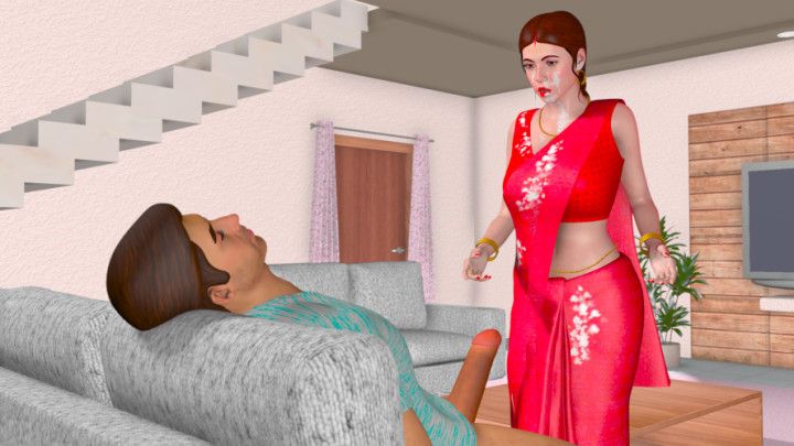 Pyasi Bhabi Chudai in Hindi - Indian Desi Bhabi 3D Animated