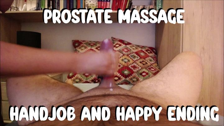 Prostate massage with handjob and happy ending