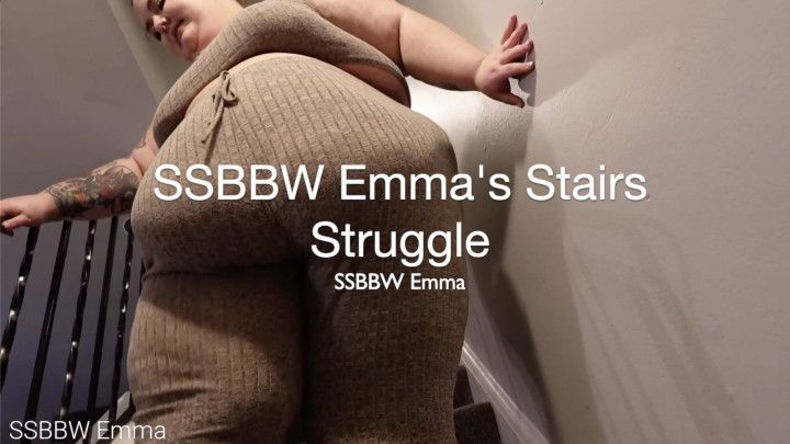 SSBBW Emma's Stairs Struggle