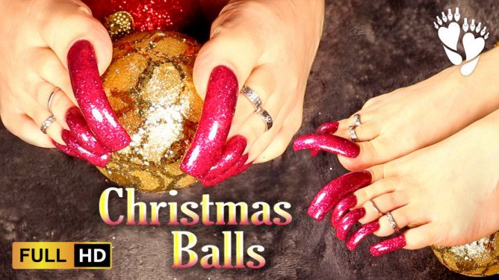 Christmas Balls - Long Toenails