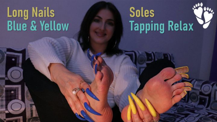 Blue &amp; Yellow, Soles and Long Nails