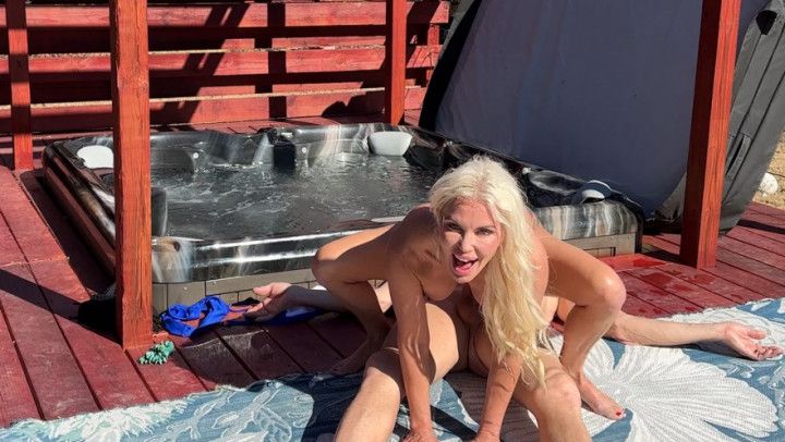 Outdoor Sex by the Hot Tub