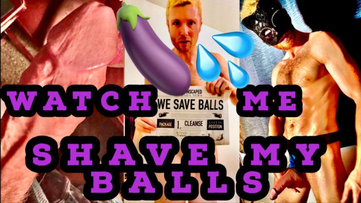 Watch Me Shave My Balls &amp; Cock