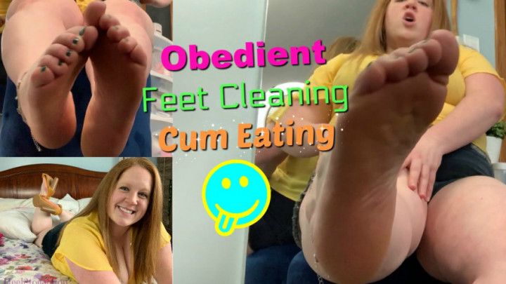 Obedient Feet Cleaning Cum Eating