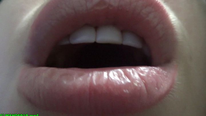 Big lips, teeth and moaning  fetish