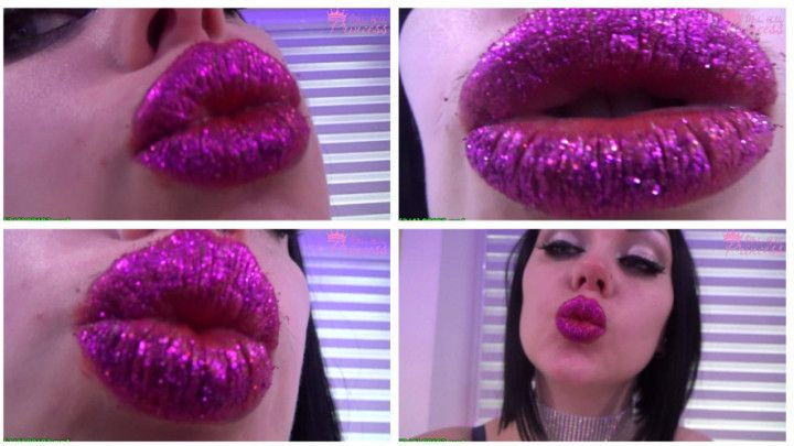 Glittery Pink Lipstick tease