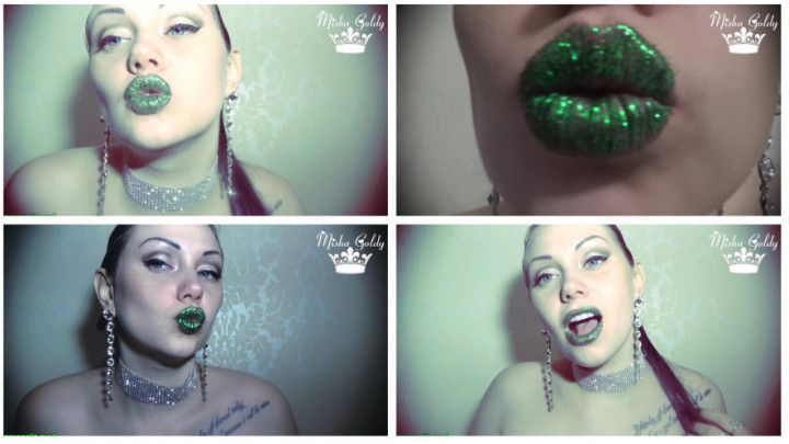 Cum Hard To My Green Glittery Lips