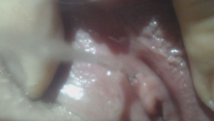 closeup of my urethra while I piss