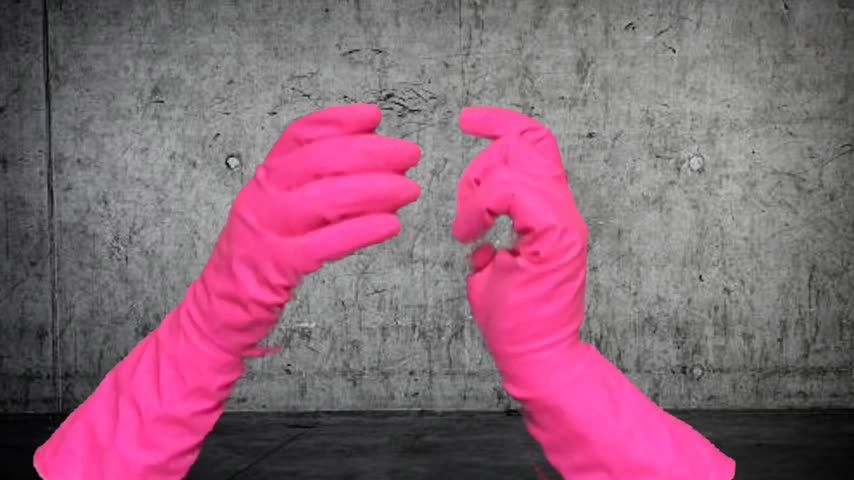 Arikajira Invisible Pink Rubber Gloves