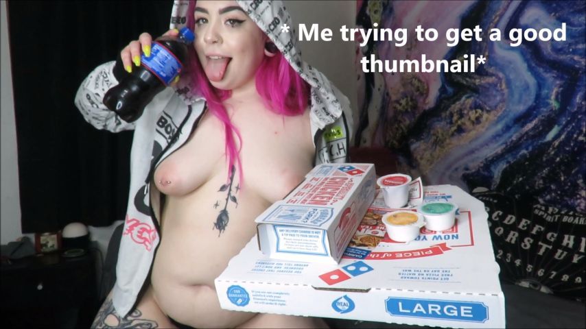 Feedee: Pizza, Burps + Cumming