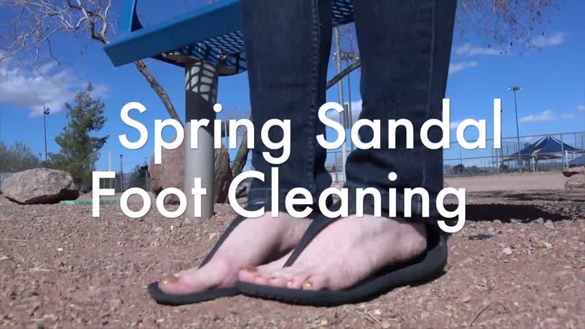 Spring Sandal Foot Cleaning