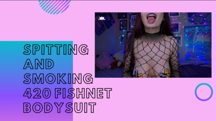 SPITTING AND SMOKING 420fishnet bodysuit