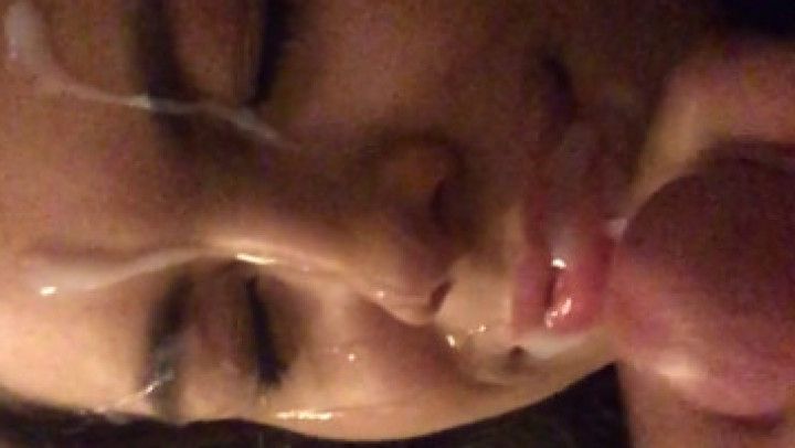 Melissa gets Facial Covered in Cum