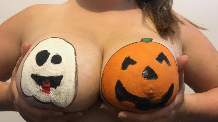 Painting my Halloween Boobs
