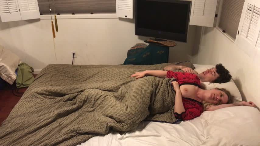 stepmom shares bed with stepson