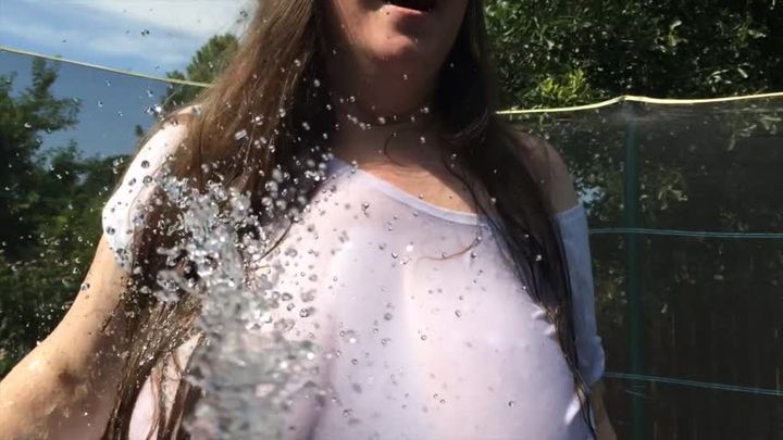 Wet T-Shirt on a Trampoline