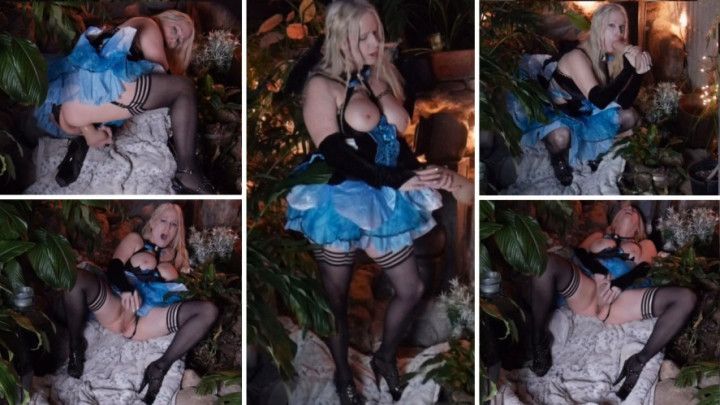 Blue fairy cums HUGE on Big White Cock
