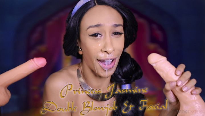 Princess Jasmine Double Blowjob Facial
