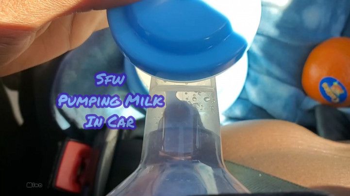 SFW Pumping Milk In the Car