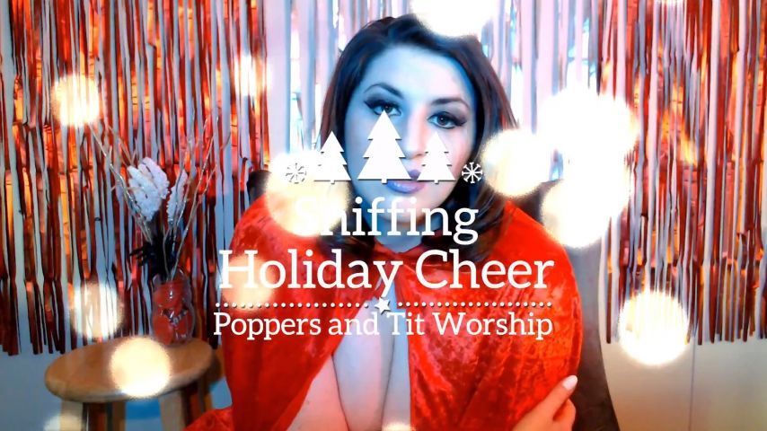 Sniffing Holiday Cheer Tit Worship