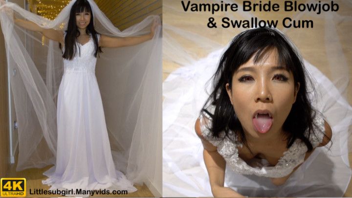 Vampire Bride Blowjob &amp; Swallow Cum - 4K