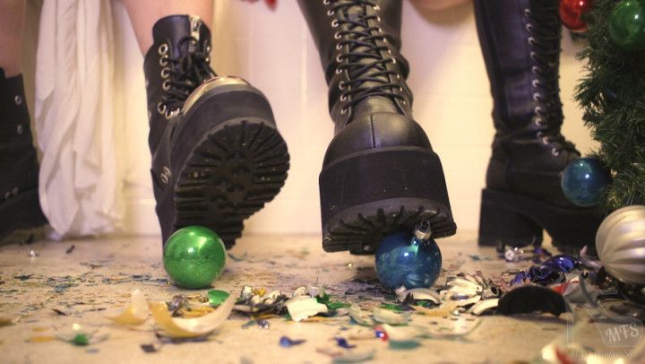 Breaking Ornamental Balls in Boots