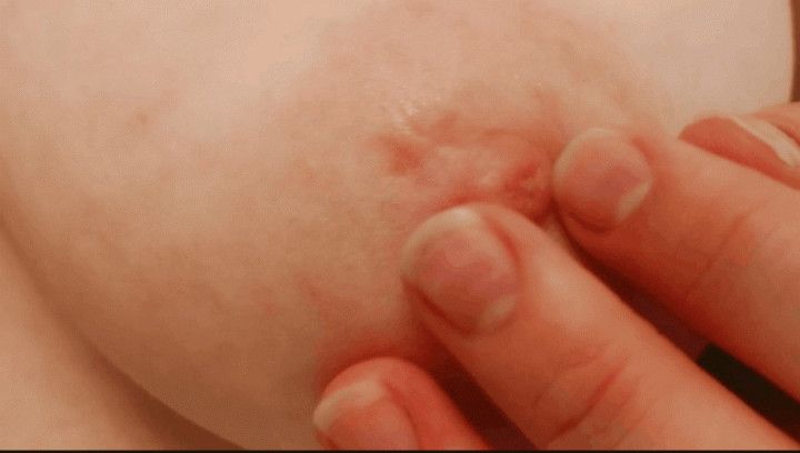 Close Up Nipple Pinch and Lick
