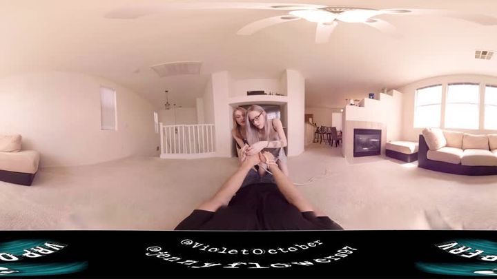 VR | Our Stepbrother is such a foot slut
