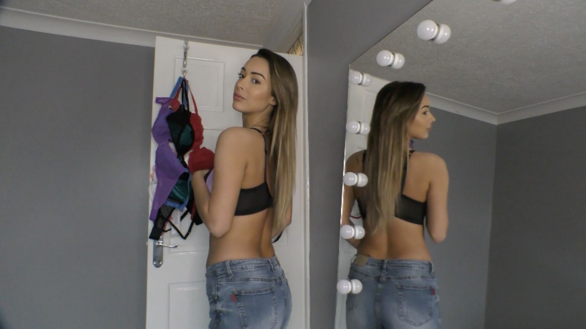 Laurenlouise Bra try on in changing room