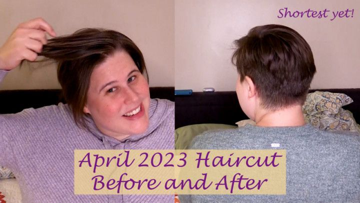 April 2023 Haircut Before and After | Asymmetrical Pixie