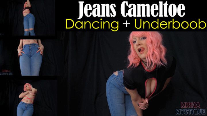 Jeans Cameltoe Dancing + Underboob - Flexibility - Backbends