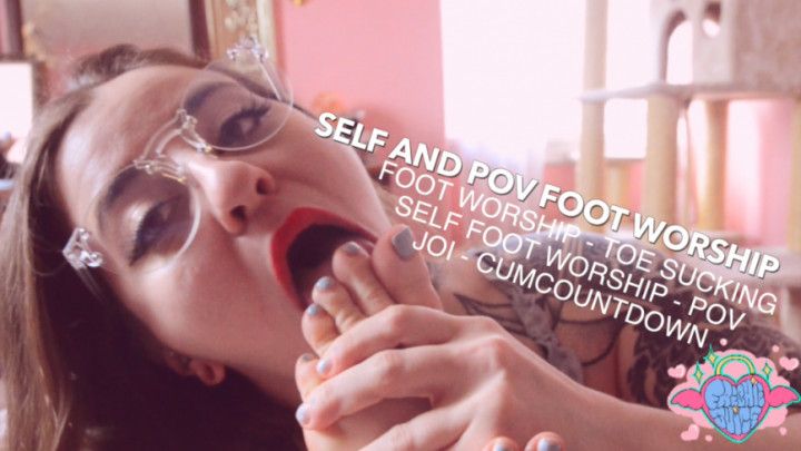 Self + POV Foot Worship + Cum Countdown