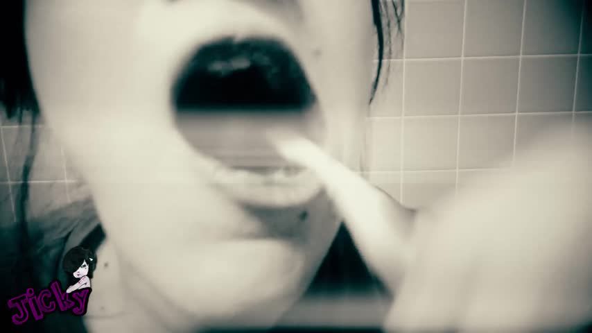 Creepy Charcoal Toothpaste Closeup