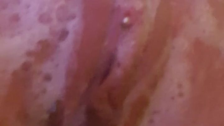 Soapy Finger and Glass Dildo Tease