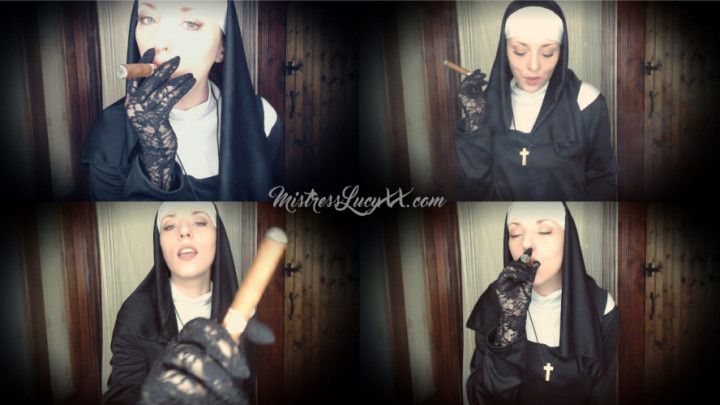 Cigar Smoking Nun