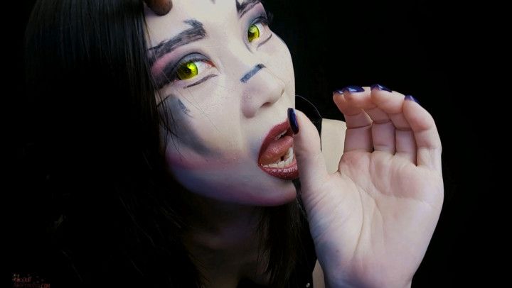 Demon dom JOI Mouth and FEET:CEI