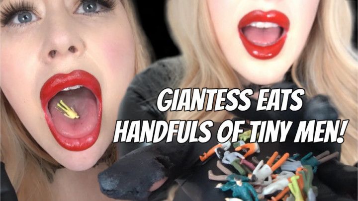 Giantess VORE - Handfuls of tiny men