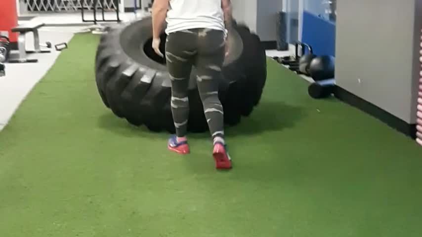 Cardio and tire flips