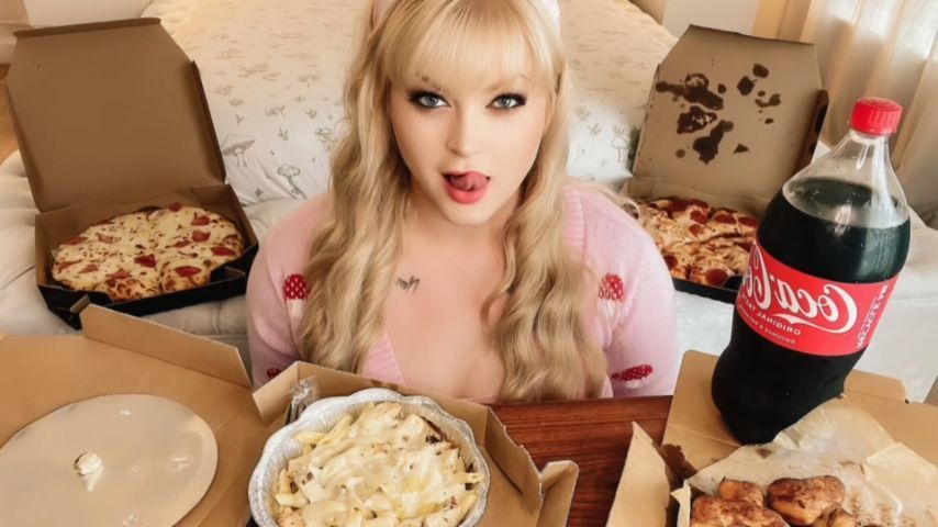 Pizza and Pasta Mukbang with Huge Burps and Farts