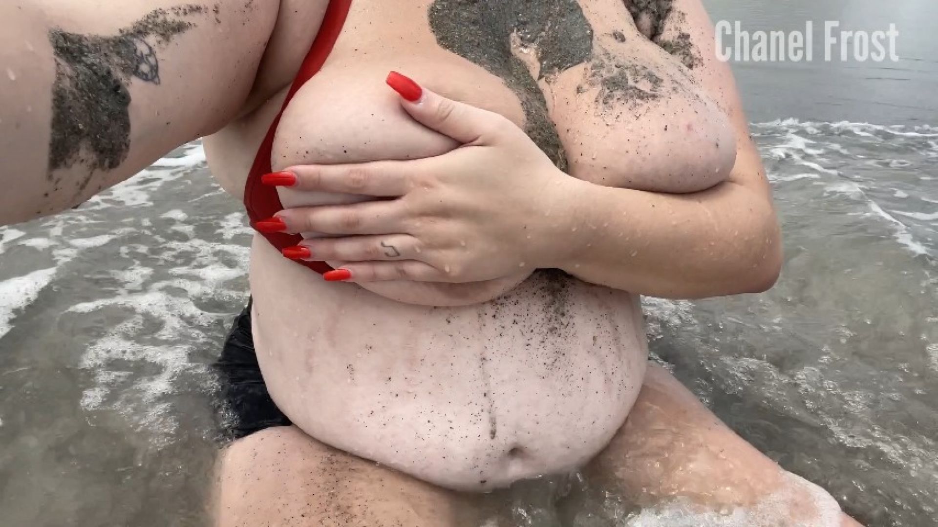 6 Months Pregnant at The Beach | Boob &amp; Belly Play
