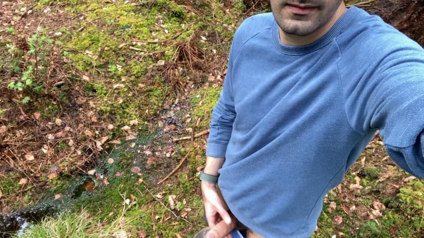 jerk off in the woods and cum